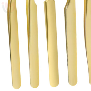 Juego de Pinzas de Acero Inoxidable de Alta Precisión para Pestañas Postizas, Pinzas Especiales para Injerto de Pestañas para Principiantes y Maquilladores Profesionales - Product Image 3