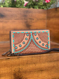 ใหม่มือเครื่องมือแกะสลักกระเป๋าสตางค์หนังคลัทช์เคสโทรศัพท์มีสไตล์หลายใช้กระเป๋าสตางค์กระเป๋าสตางค์หนังแท้สําหรับผู้หญิง - Product Image 3