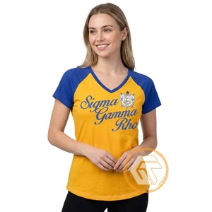 Camiseta de la Hermandad Femenina Sigma Gamma Rho, GREEK TREASURES, 100% Algodón Jersey, Cuello Redondo, Manga Corta, Transpirable - Product Image 3