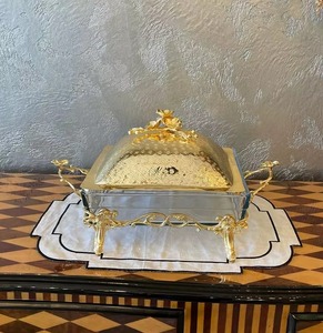 Restaurant Supplies Metal Chafing Dish Unique Design Handmade Food Dish Classic Stylish Round Shape Metal Food Warmer - Product Image 3