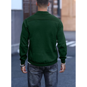 Custom <b>Men's</b> 100% Cotton Knitted Comfortable Solid Pattern Full Sleeve Light V Neck Casual Summer <b>Cardigan</b> Sweater Outerwear - Product Image 3