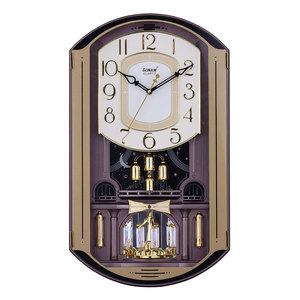 Eco Friendly RT/PD Modern RT/PD Musical <b>Clock</b> <b>with</b> Quartz Movement Rotating <b>Pendulum</b> and LED Lights Available For Sale - Product Image 2