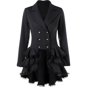 Manteau Steampunk Gothique pour Femme, Blazer à Volants, Costume Victorien Médiéval Vintage, Manteau Rétro Punk - Product Image 1