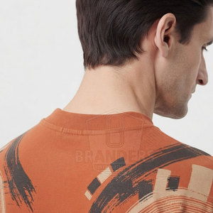 T-shirts amples pour hommes style urbain en coton épais, coupe décontractée, manches larges, t-shirts vierges décontractés, impression personnalisée, vente en gros - Product Image 6