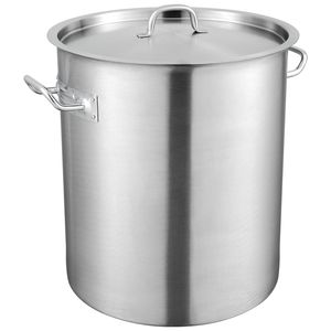 Olla Grande de Acero Inoxidable de 42 Cuartos con Tapa y Asa, Olla Comercial Resistente para Sopa y Uso Comercial, Utensilio de Cocina Multiusos - Product Image 1