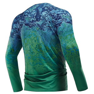 Chemises de pêche à manches longues pour hommes, design personnalisé, sublimation, imperméables, UPF50+, protection solaire, équipement de pêche en plein air - Product Image 6