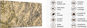 SOON CERAMIC - Baldosa Grande de Mármol Blanco Pulido ALPINE GOLD-2, Ecológica, Diseño 3D, Decoración Moderna para Paredes de Sala de Estar - Product Image 5