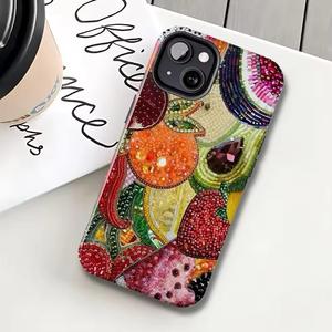 Funda Protectora para Teléfono Móvil con Cuentas de Frutas y Pedrería Floral Personalizada, Resistente a Golpes, de 6 Pulgadas, para iPhone de Apple - Product Image 2