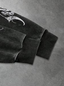 Mens premium boxy fit acid wash oversized <b>hoodie</b> casual <b>gym</b> wear streetwear heavy fabric pullover <b>hoodie</b> winter - Product Image 3