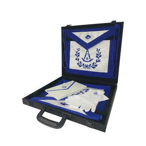 Étui rigide pour tablier maçonnique NESTA SPORTS, pour Maître Maçon MMWM, brodé doré - Product Image 1