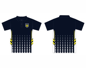Camiseta de Baloncesto para Hombre, Manga Corta, Diseño de Puntos Azules Oscuros, Tejido de Poliéster Transpirable - Product Image 1