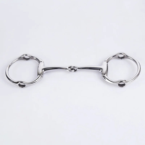 Bocado de cuero para caballo con boquilla y anillas de metal plateado para uso ecuestre, bocado para caballo estilo western, equipo ecuestre de la mejor calidad. - Product Image 4