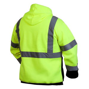 100% Polyester <b>Vis</b> High Visibility Men <b>Hoodies</b> Fleece Workwear <b>Hoodies</b> Lightweight Plain Dyed Custom Logo <b>Hoodies</b> For Workwear - Product Image 2