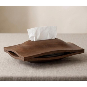 Boîte à mouchoirs en bois de style populaire, design tendance, sur pied, pour la maison, le bureau ou le bureau de travail, faite à la main, en promotion - Product Image 3
