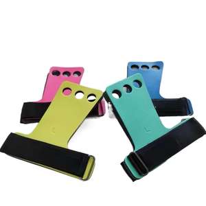 Guantes de Cuero con 3 Orificios para Dedos para Levantamiento de Pesas, Entrenamiento Físico, Gimnasia, Agarre para Dominadas, Almohadillas de Agarre de Cuero para Gimnasio - Product Image 1