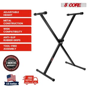 Supporto per Tastiera Singola a X Regolabile in Metallo Resistente per Sintetizzatore a 61 Tasti - Product Image 2