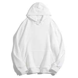 Sweat-shirt à capuche zippé oversize pour homme, 100% coton molletonné, décontracté, écologique, 500g, poche avant, coupe classique, streetwear d'hiver - Product Image 2