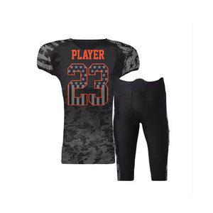 Custom Men's Orange Football Jersey Set Sublimated V-Neck Short Sleeve Moisture Wicking <b>Athletic</b> Fit All Seasons - Product Image 5