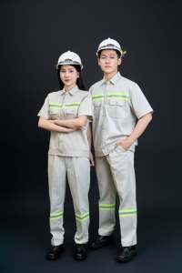 ชุดยูนิฟอร์มทำงานแบบมองเห็นได้ชัดเจนสำหรับผู้ชาย แขนยาว |   ผ้า TC ทนทาน สวมใส่สบาย ป้องกันการฉีกขาด |   แบรนด์ FMF - Product Image 2