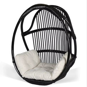 Jakarta Black Rattan <b>Hanging</b> <b>Chair</b> Modern Design Rocking Swivel Comfortable for Outdoor Hotel Use - Product Image 1