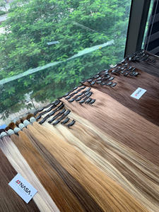 Extensions de cheveux de haute qualité à clipser, 100% cheveux vierges vietnamiens, couleur brune, directement de l'usine - Product Image 4