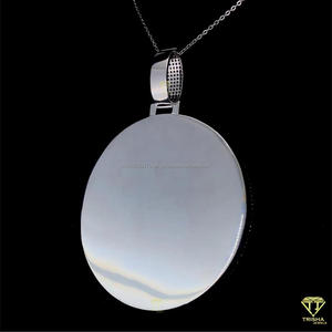 Real Moissanite Diamond Letter P Pendant in 925 Sterling Silver Custom Streetwear Rapper Jewelry Necklace for Men - Product Image 2