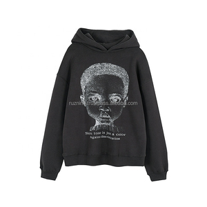 Sweat à capuche en polaire doux pour l'hiver, coupe décontractée, cordon de serrage réglable et tissu épais pour le streetwear quotidien et le confort en extérieur - Product Image 1