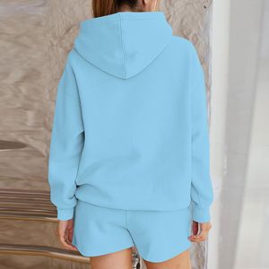 Conjunto de Sudadera Corta y Pantalones Cortos Casuales para Mujer, Personalizado con Logotipo, de Alta Calidad, con Cierre de Cremallera, Dos Piezas - Product Image 6