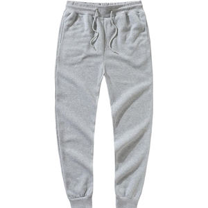 Pantalon de survêtement décontracté pour homme en molleton tricoté respirant 100 % coton, taille mi-élastique, couleur unie, pour l'hiver - Product Image 5