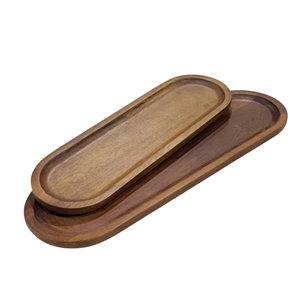 Oval Wooden <b>Tray</b> For Desserts, Chocolate, Decorative <b>Serving</b> Board, Eco-Friendly Cheese Board, Vietnam Wood Craft Manufacturer - Product Image 4
