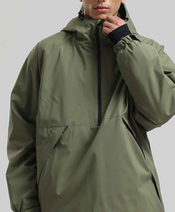 Chaqueta Anorak Impermeable y Transpirable para Hombre, Estilo Vintage, con Cuello Alto y Media Cremallera, para Nieve y Uso Urbano, Holgada - Product Image 3