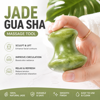 Outils de massage facial et corporel en jade en gros, type champignon, pour le soin et le gommage
