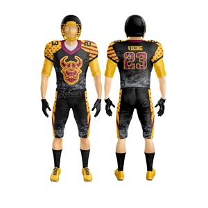 Uniformes Deportivos de Fútbol Americano Personalizables con Logotipo OEM, Uniformes de Sarga de Secado Rápido para Adultos, Conjunto con Nombre de Equipo - Product Image 4