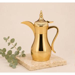กระติกกาแฟดัลลาห์ทองคำสุดหรู สแตนเลส เก็บความร้อนได้ ใช้ในโรงแรม สำหรับเสิร์ฟกาแฟและชาแบบตะวันออกกลาง - Product Image 4