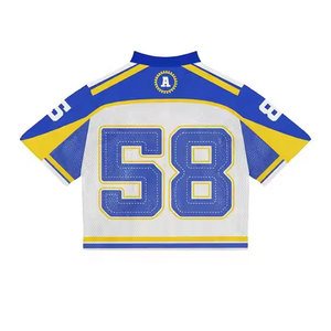 เสื้อฟุตบอลอเมริกันแบบกำหนดเอง เสื้อรักบี้แบบระบายอากาศได้ดี ทรงบ็อกซี่ ใส่ได้ทั้งชายและหญิง ขนาดใหญ่พิเศษ เสื้อฟุตบอลแบบสั่งทำพิเศษ - Product Image 6