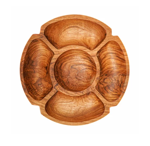 Plateau de service pour fruits secs en bois moderne, fait main, durable, au meilleur prix, article de décoration de table exclusif - Product Image 1