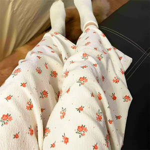 Spring and Autumn <b>Sweet</b> <b>Flower</b> Print Ladies Pajama Pants, Casual and Comfortable Home Pajama Pants,youth Pajama Pants - Product Image 3