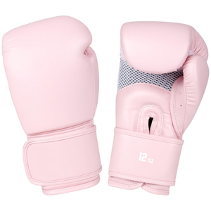 Nouveauté – Gants de boxe ergonomiques roses 12 oz avec logo personnalisé, vente en gros, fabrication OEM/ODM, sangle de poignet, durables - Product Image 1