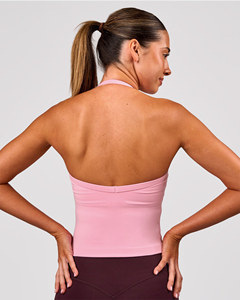 Débardeur court décontracté pour femme, col rond, couleur unie, respirant, coupe sportive, vêtements de sport, tenue de gym - Product Image 3