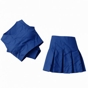 Conjunto de Top y Falda de Uniforme de Animadora, Ropa Deportiva Elástica de Poliéster y Spandex, Colores y Logotipo Personalizados para Equipos, Proveedor al por Mayor de Fábrica OEM - Product Image 2