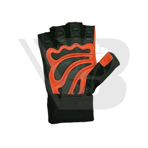 2026 Lightweight Breathable Non <b>Slip</b> Leather Fingerless Fitness Gloves Wrist Support Hand Grips Gym Training Heavy Exercise - Product Image 2