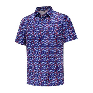 Nuevas Camisetas de Golf de Alta Calidad con Flores, Tejidas, Impresas en 3D, Transpirables, de Secado Rápido, de Poliéster para Hombre, con Bordado Personalizado L - Product Image 1