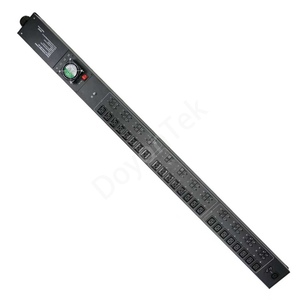 PDU de Rack DoyonTek de Venta Caliente, Trifásica, 24 Puertos, 90kw, Salida C19, 380v/415v, 125a, Enchufe Metálico Horizontal, Protección de Sobrecarga de 20a - Product Image 1