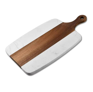 White Stone Natural Wood Cutting/Chopping Block Utensil for New Home Gift Kitchen Gadgets <b>Tools</b> Cheese <b>Board</b> - Product Image 1