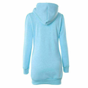 Sudadera Clásica con Capucha para Mujer, Tejido Grueso, Diseño a Cuadros, Invierno, Ecológica, Teñida, Estilo Urbano, Informal - Product Image 5