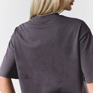 T-shirt à manches courtes col rond pour femme, couleur marron, coupe classique, style décontracté, tissu jersey 100% coton, à porter toute l'année - Product Image 6