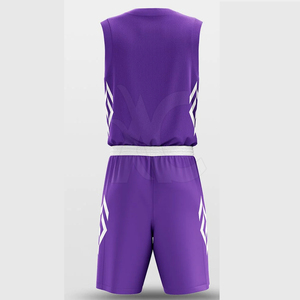 Uniforme de Baloncesto Reversible Personalizado, Conjunto de Camiseta y Pantalones Cortos de Dos Colores para Hombres, Mujeres y Equipos Juveniles - Product Image 3