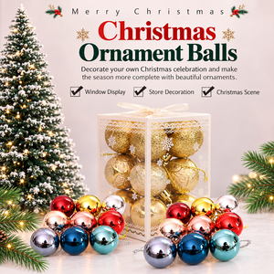 12 décorations de Noël en plastique multicolores de 4 cm pour suspendre, idéales pour la maison et les fêtes - Product Image 1