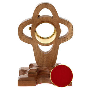 Relicario Católico de Madera Hecho a Mano con Centro de Latón Dorado, Decoración para Altar de Iglesia, Exhibición de Artefactos Religiosos, Suministro Personalizado al por Mayor - Product Image 4