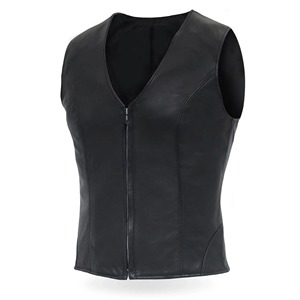 Gilet de moto en cuir véritable pour femme, imperméable, en toile, de qualité supérieure, pour motardes - Product Image 4